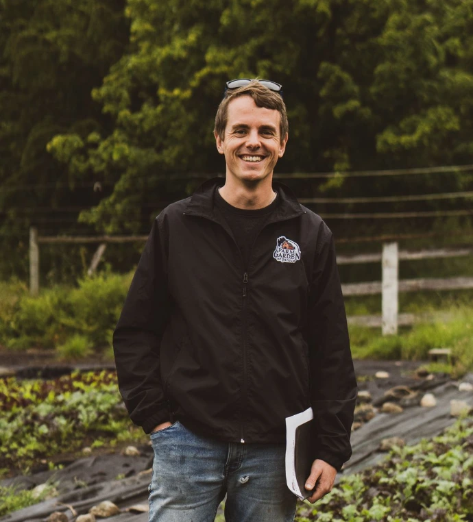General Manager Joel Aldrich of Farm to Garden Organics