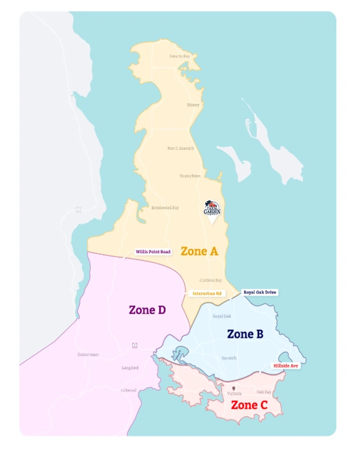 Farm To Garden Delivery Map