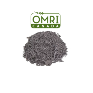 pile of soil developer on white background with OMRI logo above